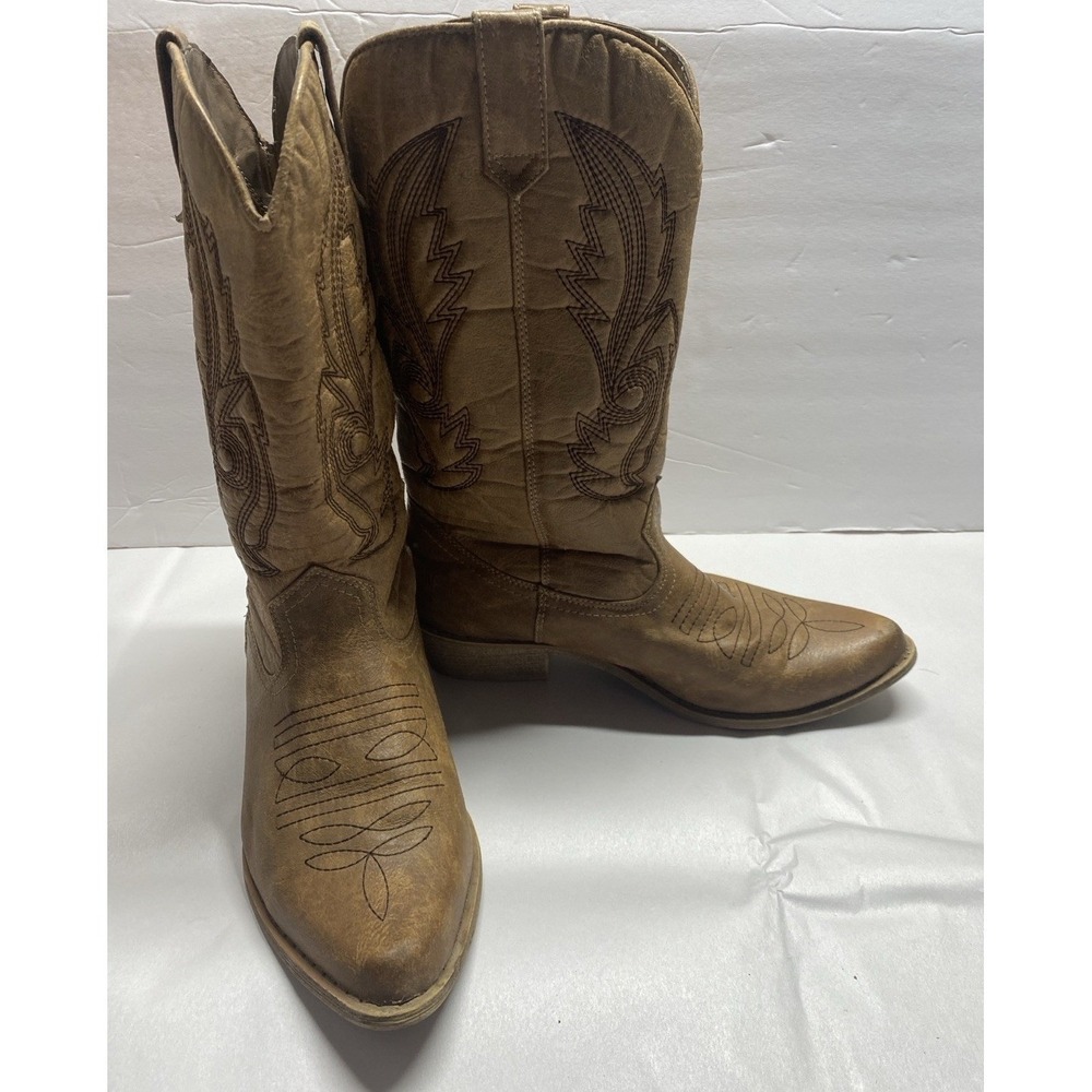 Coconuts By Matisse Gaucho Western Cowboy Boots Women's‎ Size 6 Tan